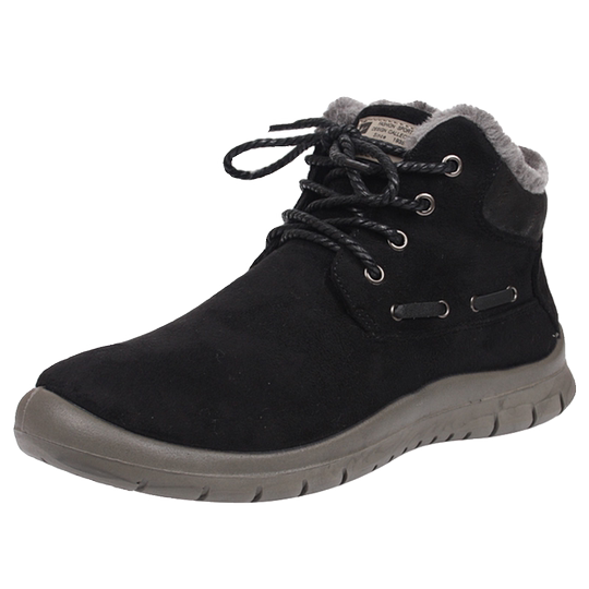 Tire hacia atrás los zapatos de algodón calientes del paño grueso y suave del invierno de los hombres de las botas de nieve