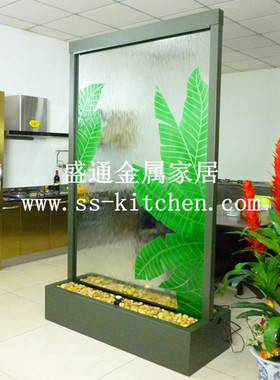 背景墙欧式风瀑布隔断流水摆件
