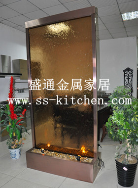 欧式风流水喷泉背景墙家居装饰