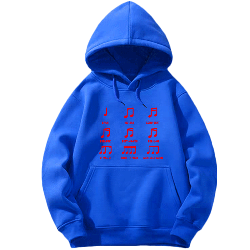 字母音乐家作者插画五线谱音符卫衣 韩督卫衣