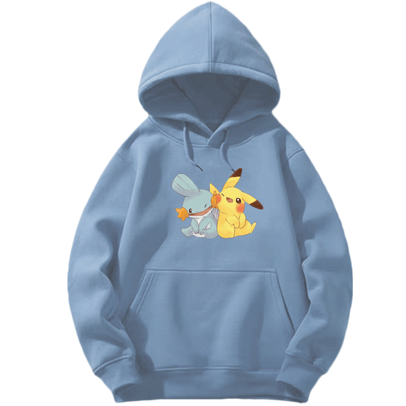 皮卡丘q版可爱情侣男女秋冬卫衣 韩督卫衣