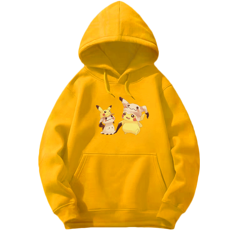 皮卡丘q版可爱情侣男女秋冬卫衣 韩督卫衣