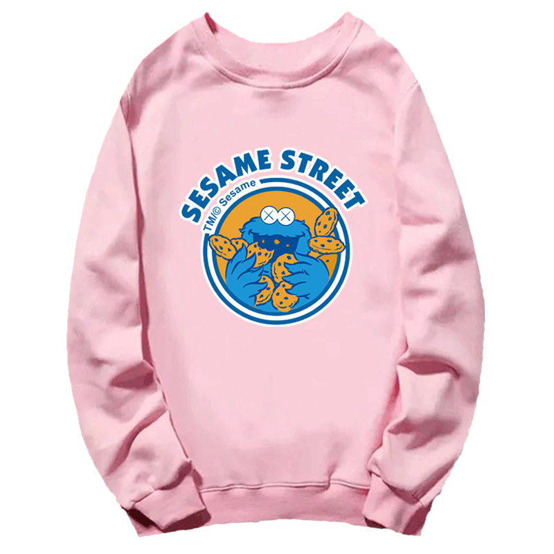 芝麻街联名女2020 ins长袖圆领卫衣 韩督卫衣