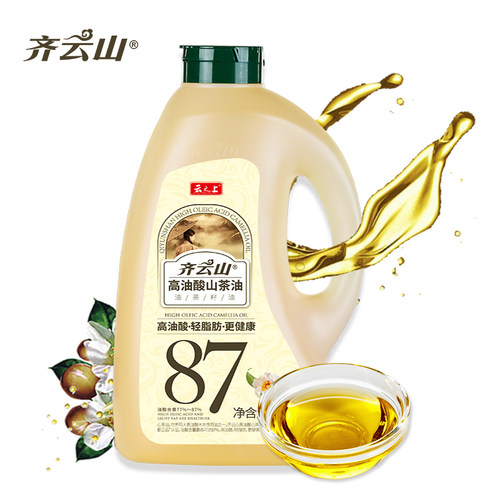 齐云山高油酸山茶油1.89L茶油全籽压榨野山茶油纯正茶籽油食用油 - 图0