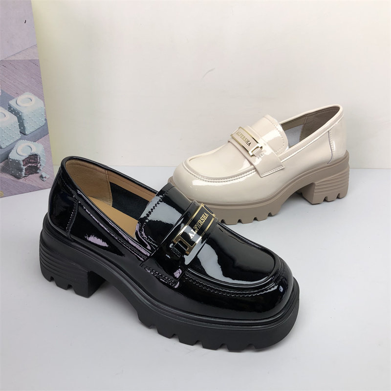 专柜撤柜处理乐福鞋女真皮春秋新款欧货松糕底牛皮单鞋女超厚底,淘宝优惠券,粉丝福利购,淘宝优惠卷