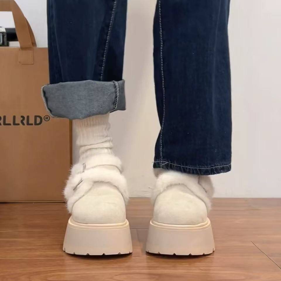 小个子加绒保暖雪地靴2025年新款秋冬季时尚百搭加棉勃肯鞋,淘宝优惠券,粉丝福利购,淘宝优惠卷