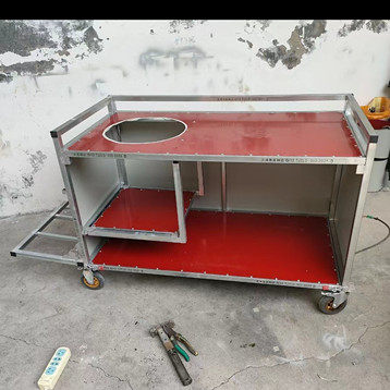 糯米饭餐车可折叠小推车移动四轮网红夜市小吃车加厚定制镀锌铁艺 - 图2