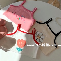 Childrens Clothing Summer Girl Vest Harnesses Pure Cotton Thin Korean version Children casual elastic small flowers undershirt blouses