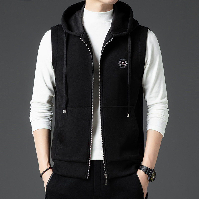 2025高端秋季新款欧货潮牌拉链连帽马甲男休闲时尚无袖坎肩背心,淘宝优惠券,粉丝福利购,淘宝优惠卷