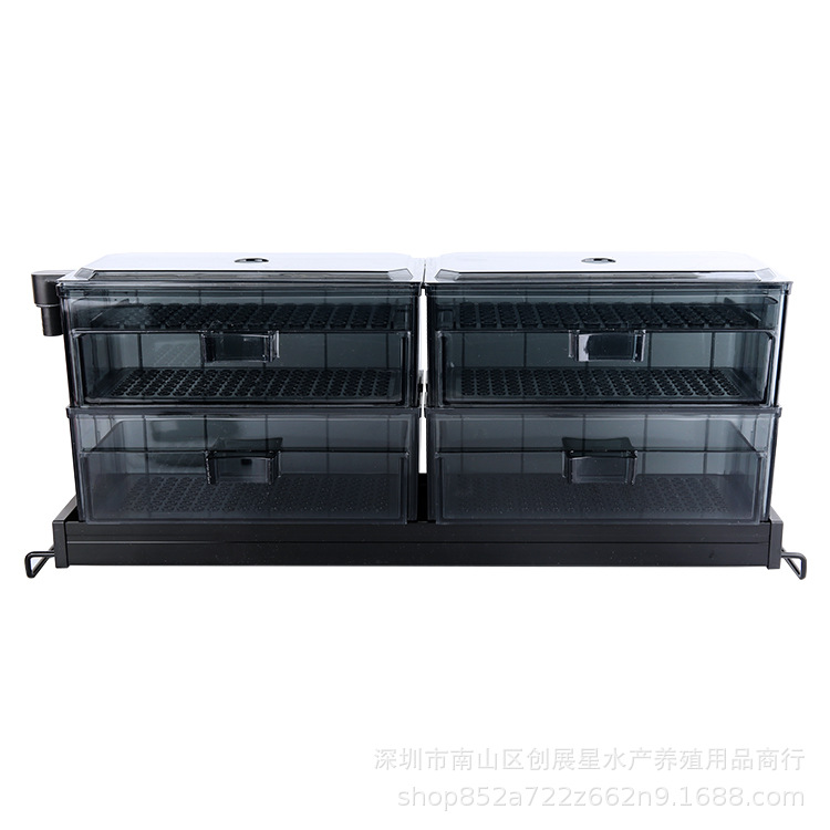 开放鱼缸过滤槽滴流盒F-30超白缸水草缸顶部上置过滤器抽屉多层FA - 图3
