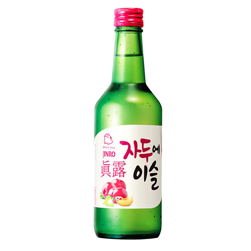 韩国真露烧酒葡萄/桃子西柚李子微醺低度非清酒13度360ml*6瓶包邮