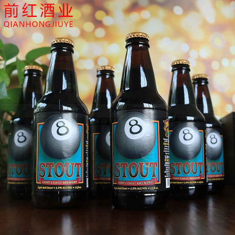 整箱美国进口精酿啤酒lostcoast stout迷失海岸黑8世涛啤酒355ml - 图1