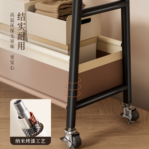 卧室落地衣架室内房间挂衣架家用衣服收纳架客厅铁艺可移动衣帽架 - 图3