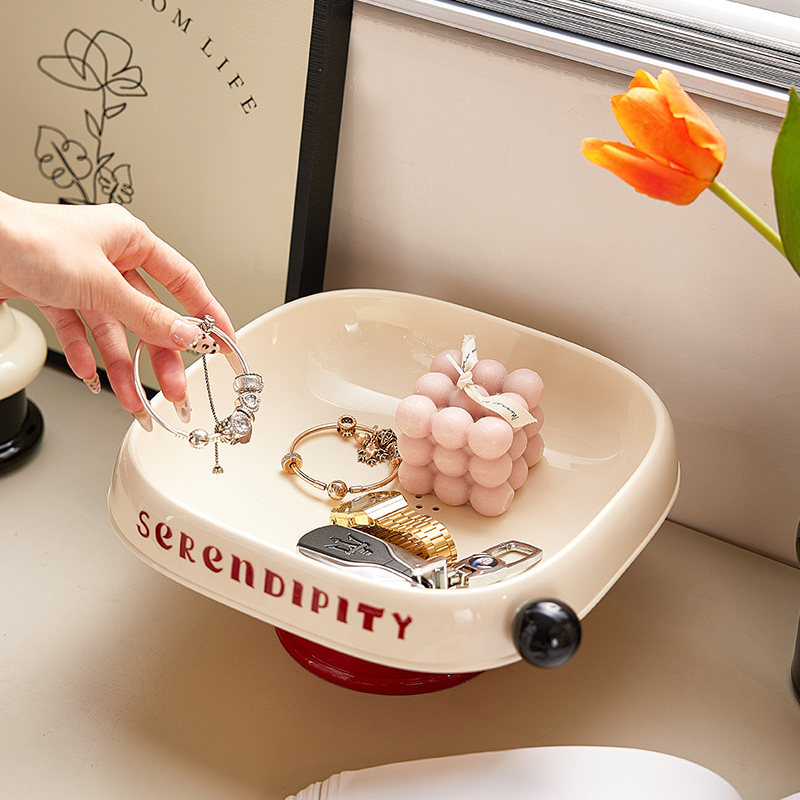 水果盘客厅家用坚果零食糖果托盘复古风高级感茶几沥水果盘干果盘,淘宝优惠券,粉丝福利购,淘宝优惠卷