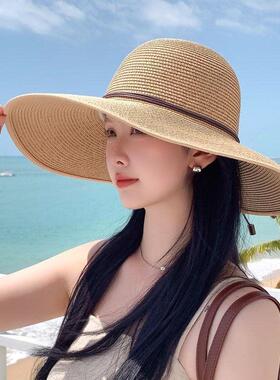 帽子女春夏季海边沙滩防晒草帽