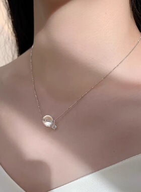 【熹知·流光】S925纯银正圆施家珍珠轻奢小众简约路路通项链