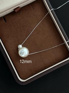 F1同款Damson珍珠项链通体S925纯银不掉色进口施家珍珠简约百搭