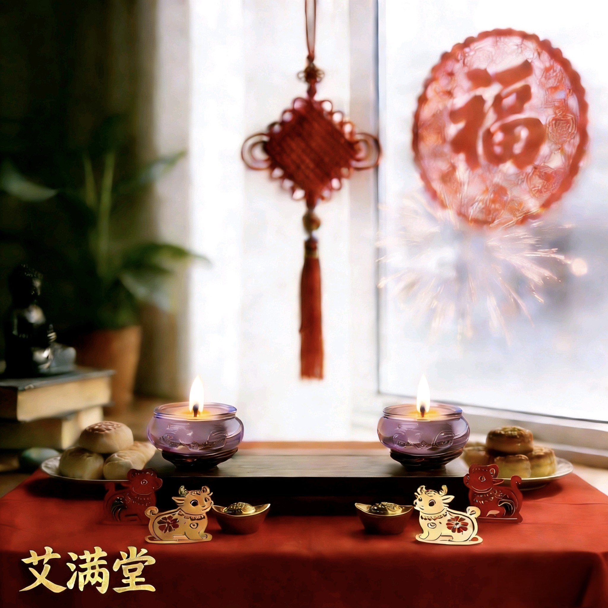 聚宝盆香薰蜡烛古风熏香摆件卧室持久留香新年礼物九紫色的蜡烛,淘宝优惠券,粉丝福利购,淘宝优惠卷