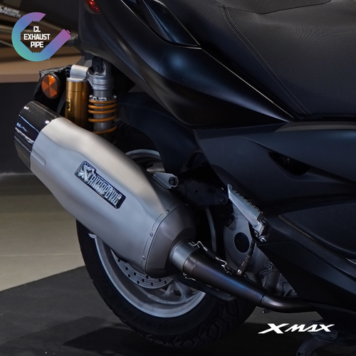 适用雅马哈XMAX300踏板摩托车排气管全段改装不锈钢碳纤维消声器 - 图0