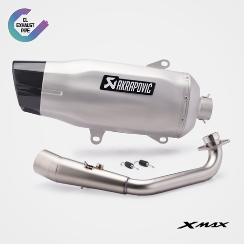 适用雅马哈XMAX300踏板摩托车排气管全段改装不锈钢碳纤维消声器 - 图2