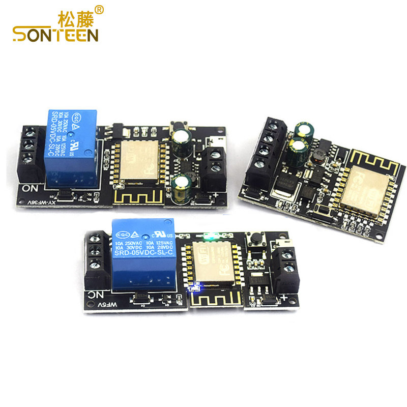 WIFI手机远程控制继电器模块5V智能家居手机APP控制模块 DC6-36V_虎窝淘