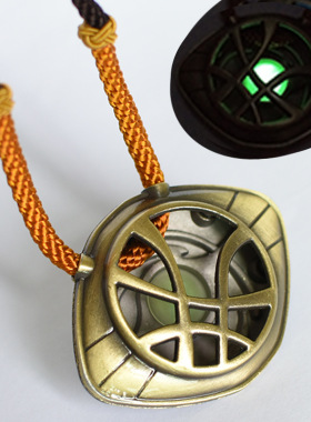 奇异 眼睛博士发光毛衣链 斯特兰奇阿戈摩托之眼 夜光项链