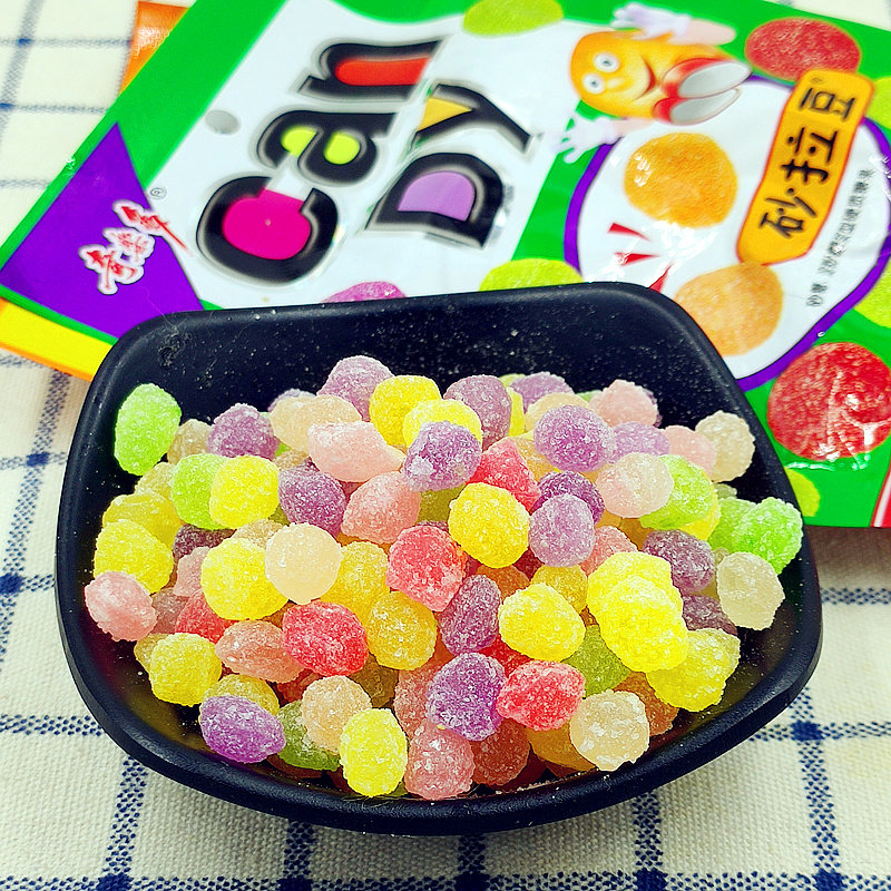 奇乐多砂拉豆18g/袋包邮休闲零食硬质水果味糖童年怀旧果汁硬糖,淘宝优惠券,粉丝福利购,淘宝优惠卷