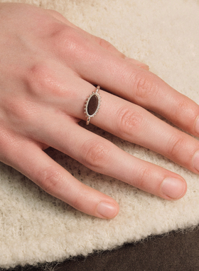 SALE E PEPE胡椒盐·纯银卵石红酒戒指