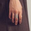 SALE E PEPE Pepper and Salt Sterling Silver Birdman Ring