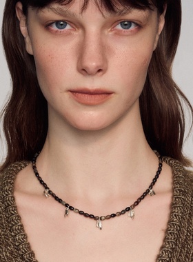 SALE E PEPE胡椒盐·纯银黑云母葡萄串项链