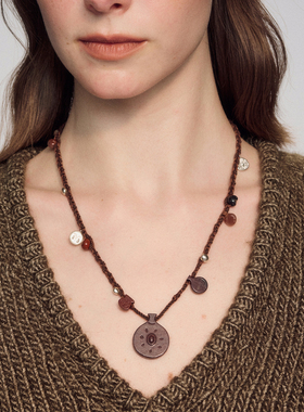 SALE E PEPE胡椒盐·卵石玛瑙酒窖编绳项链