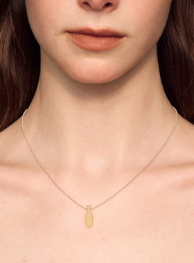 SALE E PEPE胡椒盐·纯银黄玉酒瓶吊坠项链