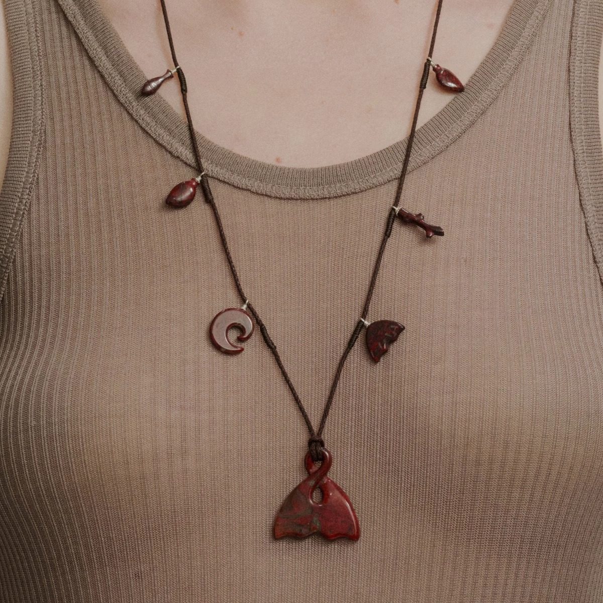 SALE E PEPE 胡椒盐 彩虹石纯银鱼尾编绳长项链,淘宝优惠券,粉丝福利购,淘宝优惠卷