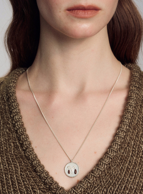 SALE E PEPE胡椒盐·纯银卵石红酒泪滴长项链