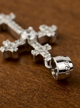 通体纯银男女十字架吊坠