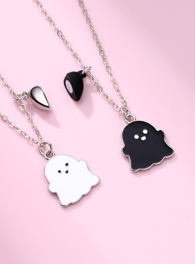 闺蜜项链女一人一半好朋友学生党二人款磁吸情侣一对儿童生日礼物