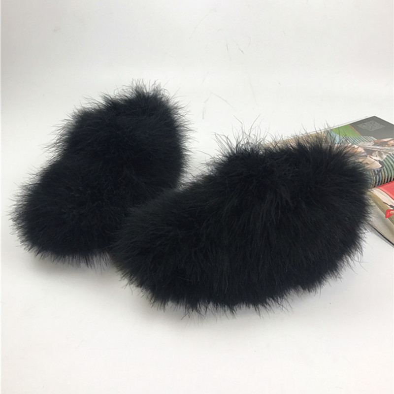 网红秋冬新款女鞋皮草鸵鸟毛加绒女毛毛鞋深口内增高7厘米厚底,淘宝优惠券,粉丝福利购,淘宝优惠卷