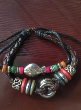 手工编织波西米亚民族风手链复古异域风手串多层叠戴小众个性手绳