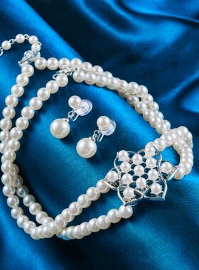 复古优雅珍珠项链赫本风气质百搭法式锁骨链旗袍礼服配饰罗马假日