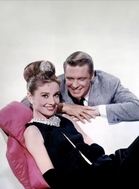 新款赫本小黑裙水晶加珍珠套链心形耳坠蒂凡尼早餐电影同款新娘