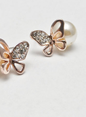 Fashion pearl earrings female three-dimensional celebrity te