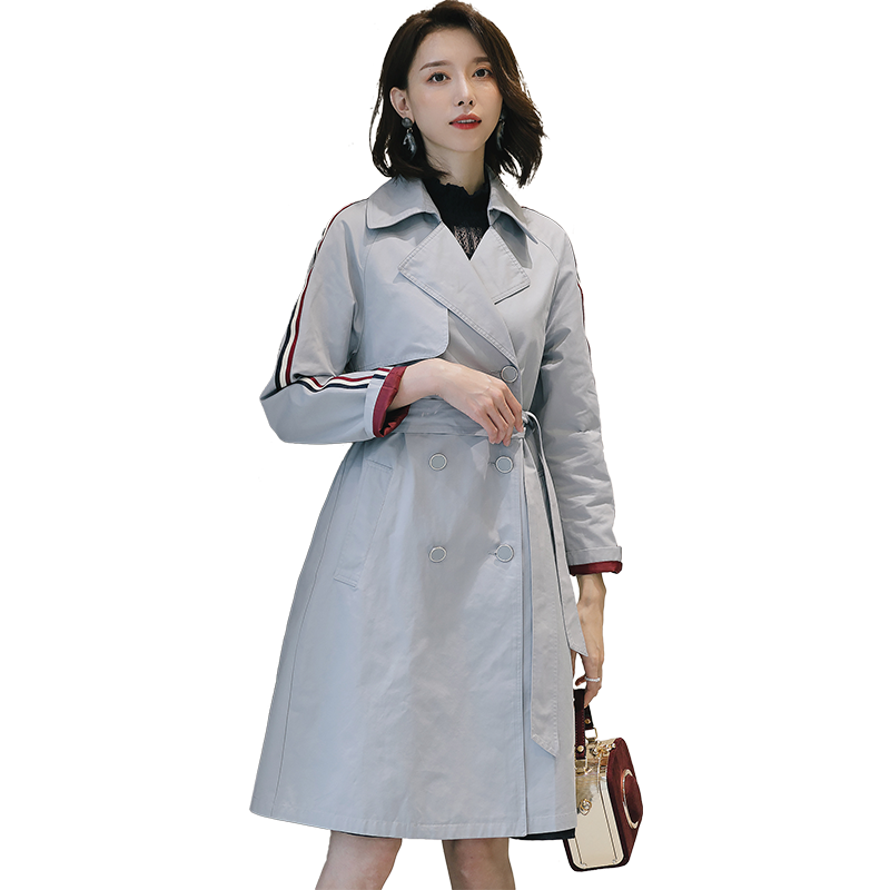 名人瑞裳中长款韩版春秋季2018风衣 名人瑞裳风衣