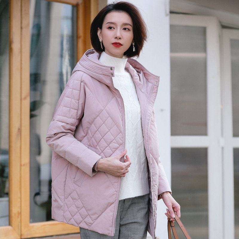 名人瑞裳2018新款妈妈中长款羽绒服 名人瑞裳羽绒服