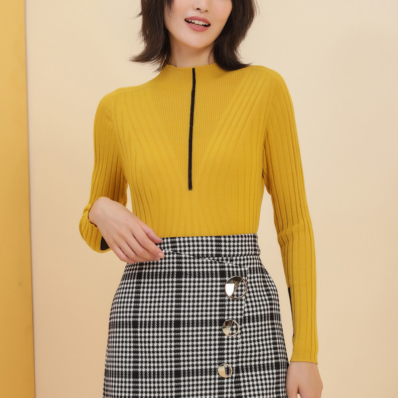 名人瑞裳2021秋冬新款长袖洋气毛衣 名人瑞裳毛衣