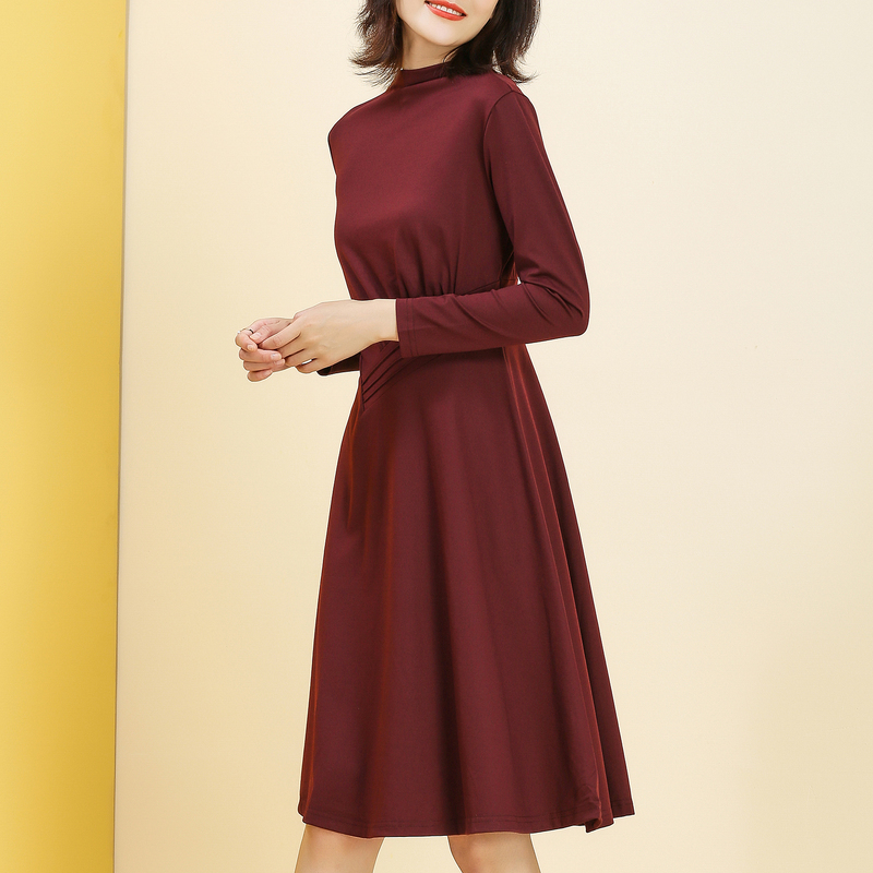 名人瑞裳2019早秋新款中长款连衣裙 名人瑞裳连衣裙