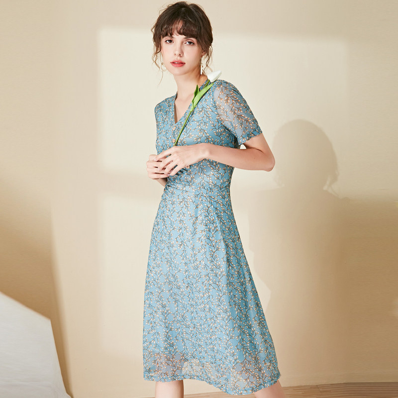 名人瑞裳连衣裙女2020新款碎花裙子 名人瑞裳连衣裙