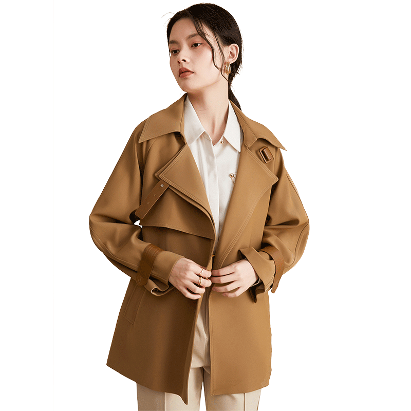 名人瑞裳秋装2021年新款女时尚风衣 名人瑞裳风衣