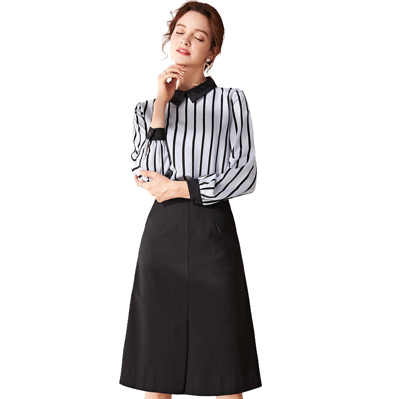 名人瑞裳2021秋季新款设计感女衬衣 名人瑞裳衬衫