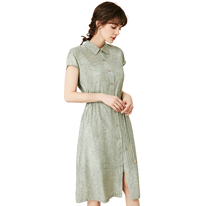 名人瑞裳2020新款夏名媛气质连衣裙 名人瑞裳连衣裙