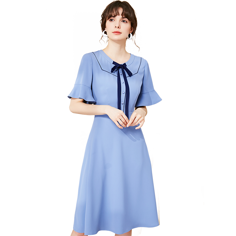 名人瑞裳新款2020名媛中长款连衣裙 名人瑞裳连衣裙